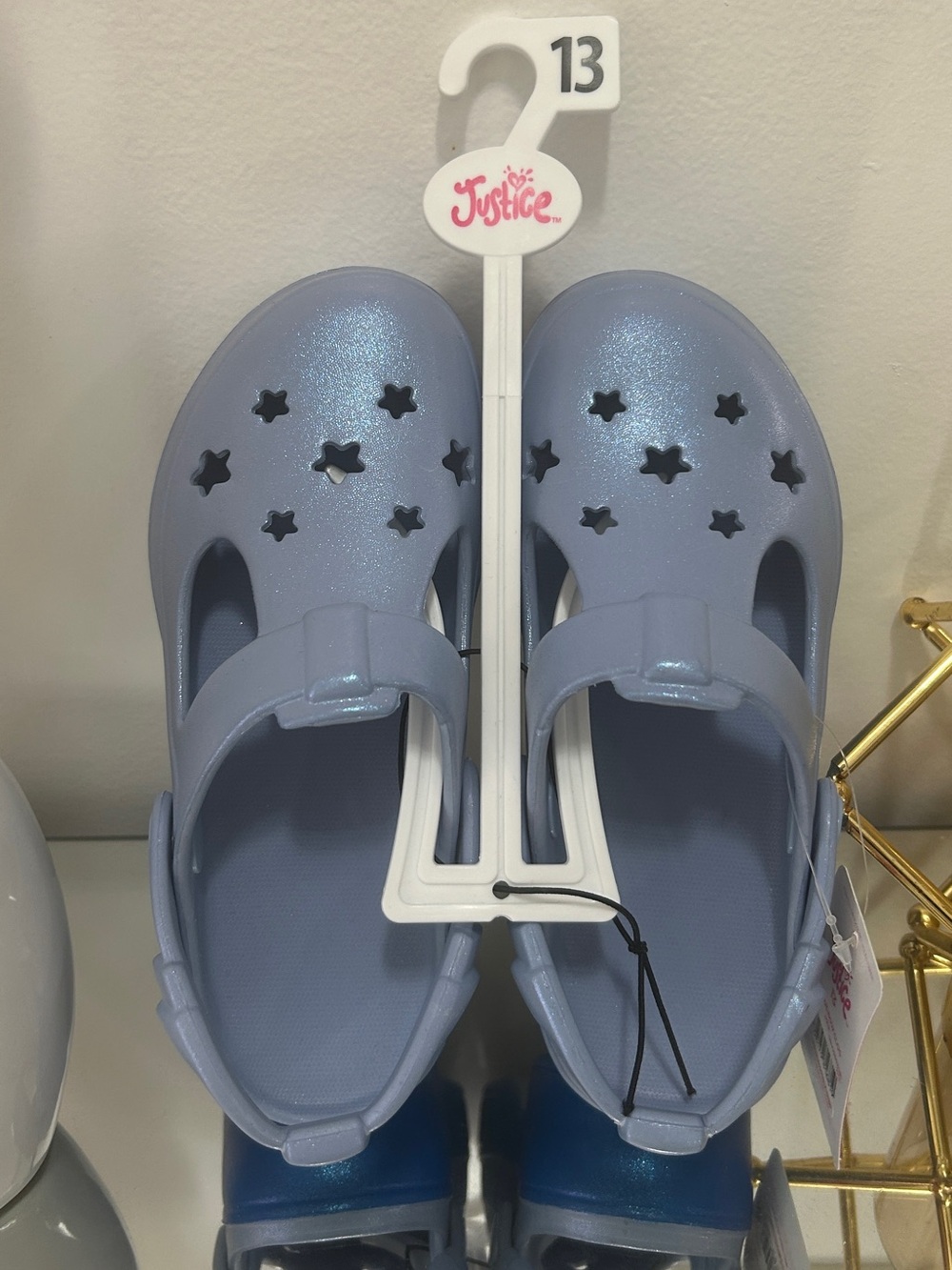 Justice Girls Aqua Bow Platform Clogs Shoes Size 13 Little Girl NWT